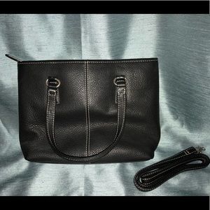 Fossil 1954 black leather tote